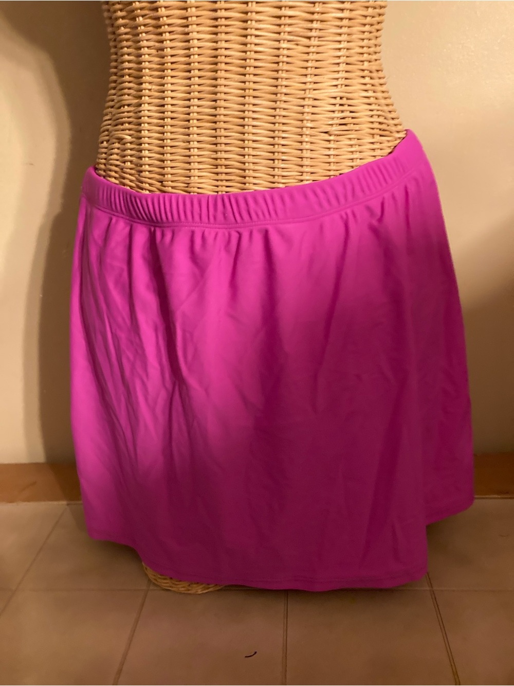 Swimsuits For All Vibrant Fuchsia Elastic Waist Swim Bottom 14
